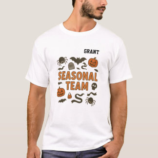 Gepersonaliseerd Seizoensgebonden Team Halloween K T-shirt