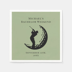 Gepersonaliseerd servet   Vrijgezellengolfweekend