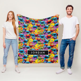 Gepersonaliseerd Sesamstraat bemanningspatroon Fleece Deken
