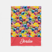 Gepersonaliseerd Sesamstraat tekenpatroon Fleece Deken (Voorkant)