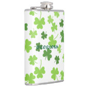 Gepersonaliseerd Shamrock patroon Heupfles (Rechts)