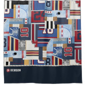 Gepersonaliseerd Shirt van het Patchwork van de Sp Douchegordijn (Voorkant)