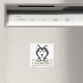 Gepersonaliseerd Siberian Husky Magneet (Insitu (Vaatwasser))