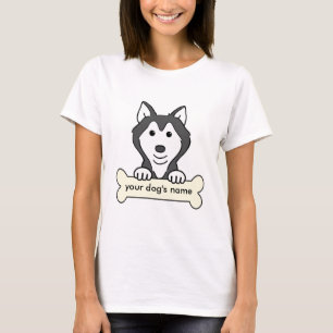 Gepersonaliseerd Siberian Husky T-shirt