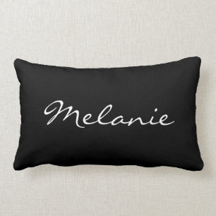 Gepersonaliseerd Sierkussen Zwart-witte Melanie Kussen