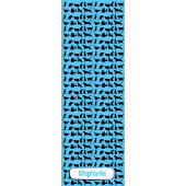 Gepersonaliseerd silhouetpatroon op blauwe zwarte yogamat