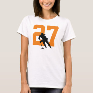 Gepersonaliseerd Sinaasappel aantal gehoorminspele T-shirt