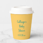 Gepersonaliseerd Sinaasappel Laten we Beachy halen Papieren Bekers (Achterkant)