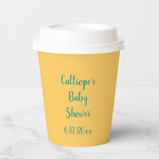 Gepersonaliseerd Sinaasappel Laten we Beachy halen Papieren Bekers (Voorkant)