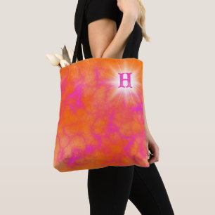 Gepersonaliseerd Sinaasappel & Roze Draagtas