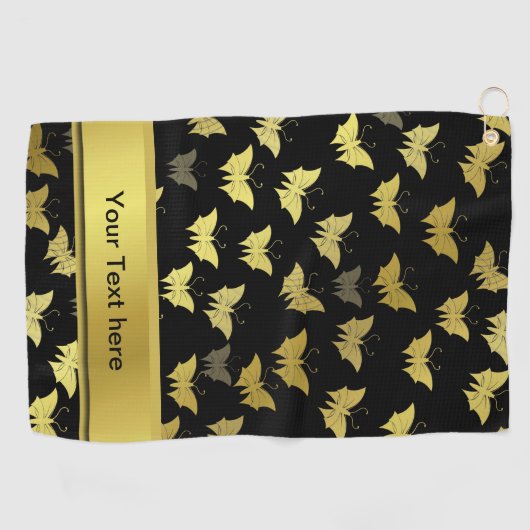 gepersonaliseerd, sjabloon, vlinder, vlinders, golfhanddoek (Horizontaal)