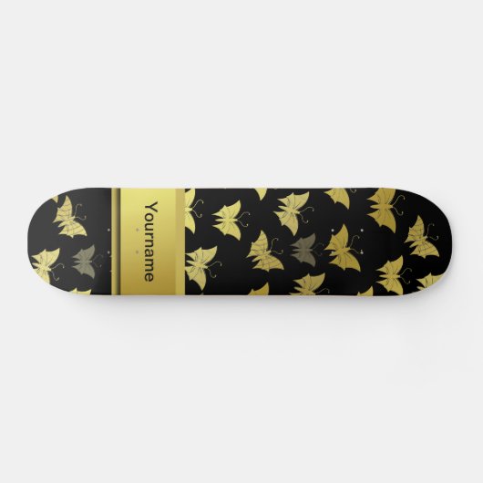 gepersonaliseerd, sjabloon, vlinder, vlinders, skateboard (Horizontaal)
