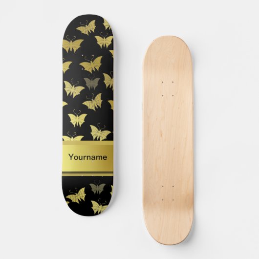 gepersonaliseerd, sjabloon, vlinder, vlinders, skateboard (Voorkant)