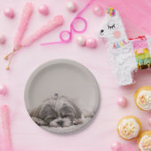 Gepersonaliseerd sjiitisch Bord, slaaphond Papieren Bordje (Feest)