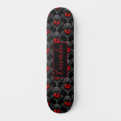 Gepersonaliseerd skateboard rode Gothic (Voorkant)
