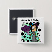 Gepersonaliseerd Skelekinz Verjaardag Button (Voorkant /achterkant)