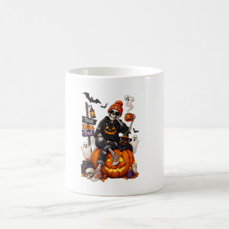 Gepersonaliseerd Skelet Halloween Blijf Griezelen Koffiemok
