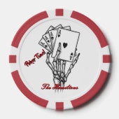 Gepersonaliseerd skelet hand poker chips (Voorkant)