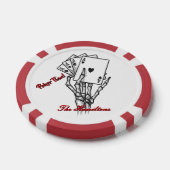 Gepersonaliseerd skelet hand poker chips (Enkel)