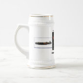 Gepersonaliseerd Skullbreekbier stein Bierpul (Links)