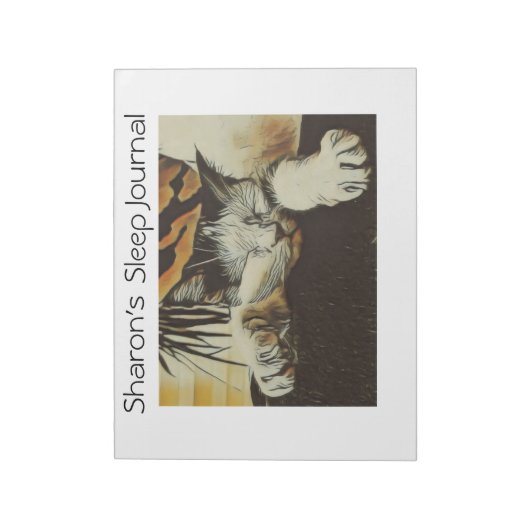 Gepersonaliseerd slaapdagboek notitieblok (Gedraaid)