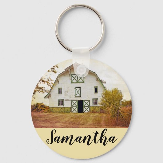 Gepersonaliseerd Sleutelhanger Sunset Barn Country (Voorkant)