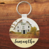 Gepersonaliseerd Sleutelhanger Sunset Barn Country (Voorkant)