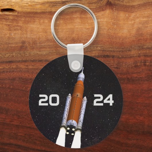 Gepersonaliseerd SLS Space Rocket Graduparty Sleutelhanger (Achterkant)