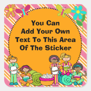 Gepersonaliseerd Slumber Party Stickers