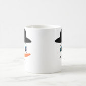 Gepersonaliseerd Snowman Black Pet met aangepaste  Koffiemok (Center)