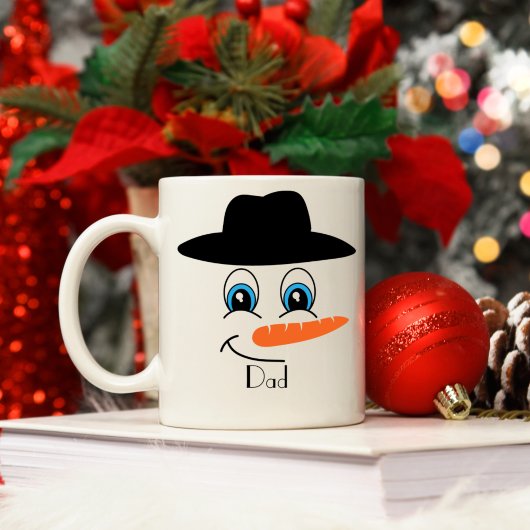 Gepersonaliseerd Snowman Black Pet met aangepaste  Koffiemok