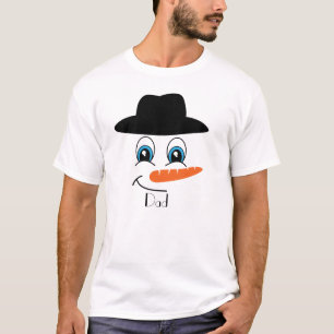 Gepersonaliseerd Snowman Black Pet met aangepaste T-shirt