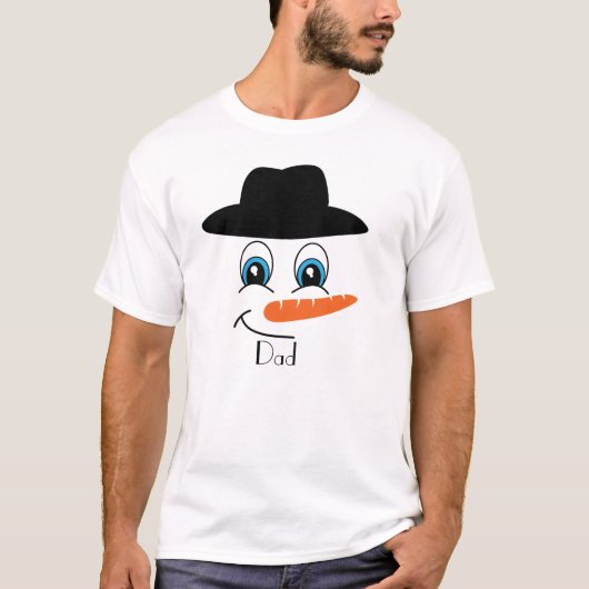 Gepersonaliseerd Snowman Black Pet met aangepaste T-shirt (Voorkant)