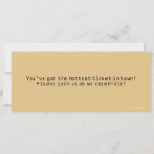 Gepersonaliseerd Soft Gold Custom Birthday Ticket Kaart (Achterkant)