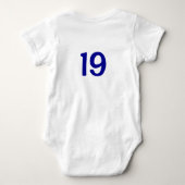 Gepersonaliseerd Softball-Baby shower, Softball Tu Romper (Achterkant)