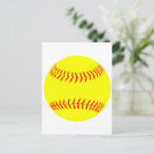 Gepersonaliseerd Softball Briefkaart (Staand voorkant)