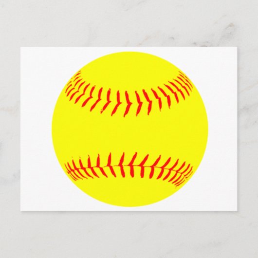 Gepersonaliseerd Softball Briefkaart (Voorkant)