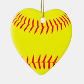 Gepersonaliseerd Softball Keramisch Ornament (Rechts)