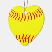 Gepersonaliseerd Softball Keramisch Ornament (Links)