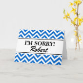 Gepersonaliseerd, sorry wenskaarten | zigzag kaart (Gele Bloem)