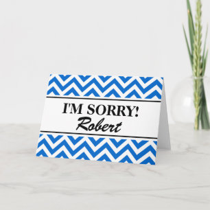 Gepersonaliseerd, sorry wenskaarten   zigzag kaart
