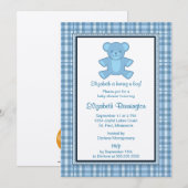 Gepersonaliseerd spelbreker Beer Baby shower nodig Kaart (Voorkant / Achterkant)