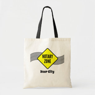 Gepersonaliseerd stad Notarzone Yellow Road Sign Tote Bag