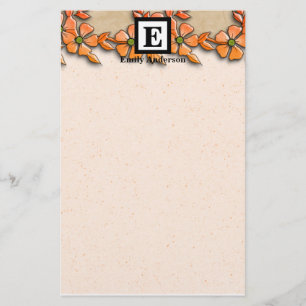 Gepersonaliseerd Stationaire bloemen Briefpapier