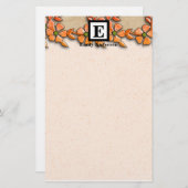 Gepersonaliseerd | Stationaire bloemen Briefpapier (Voorkant / Achterkant)