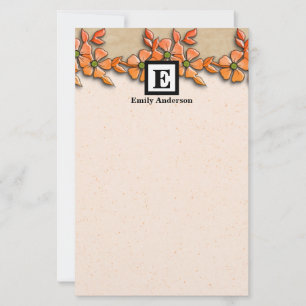 Gepersonaliseerd   Stationaire bloemen Briefpapier