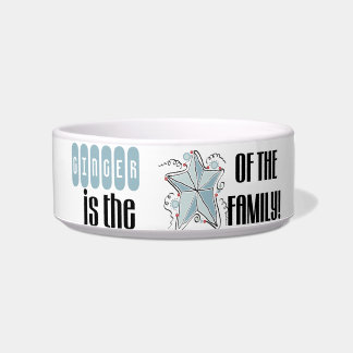 Gepersonaliseerd Ster van de Familie Pet Dish Voerbakje