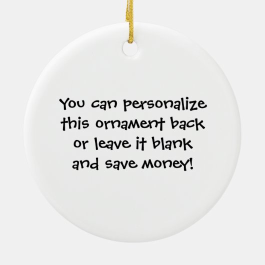 Gepersonaliseerd Stick Figuur Kinder Familie Ornam Keramisch Ornament (Achterkant)