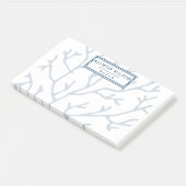 Gepersonaliseerd, stijlvol Blauwgroen blauw koraal Post-it® Notes (Schuin)