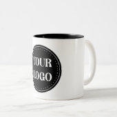 Gepersonaliseerd, stijlvol, modern en minimaal tweekleurige koffiemok (Voorkant rechts)